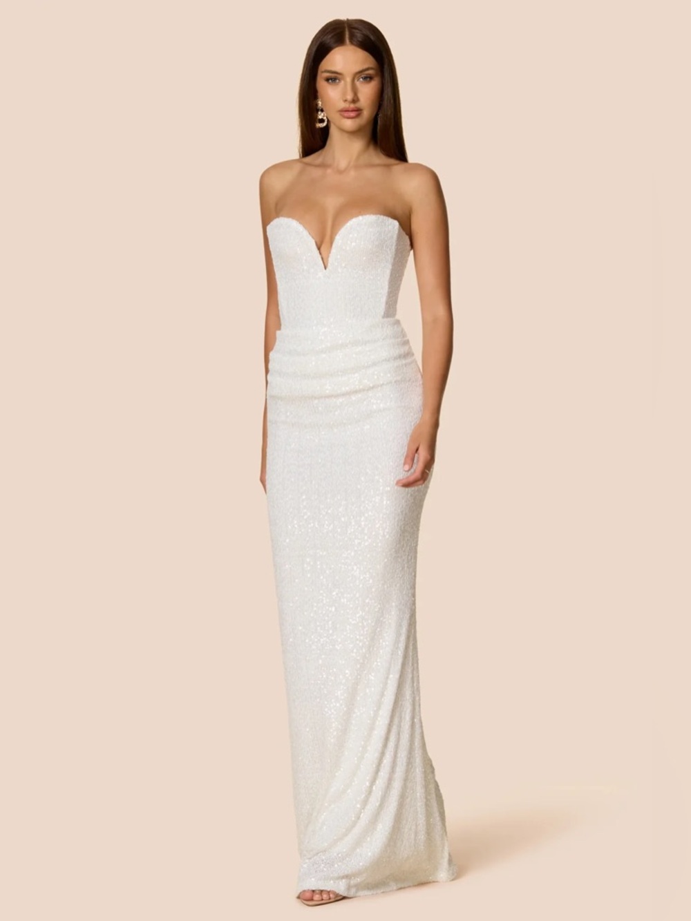 NOOKIE DANTE MAXI DRESS CRYSTAL MEDIUM